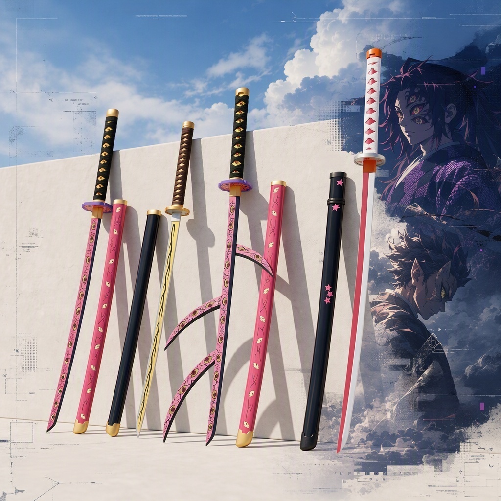 Pedang Katana Demon Slayer Aga - Cosplay Prop Dagger ulasan dan harga
